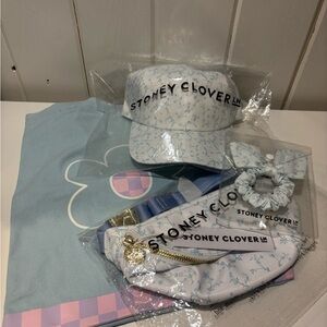 Stoney Clover Lane Spring Floral Fanny Scrunchie Hat Tote Bag Set - Flower Field